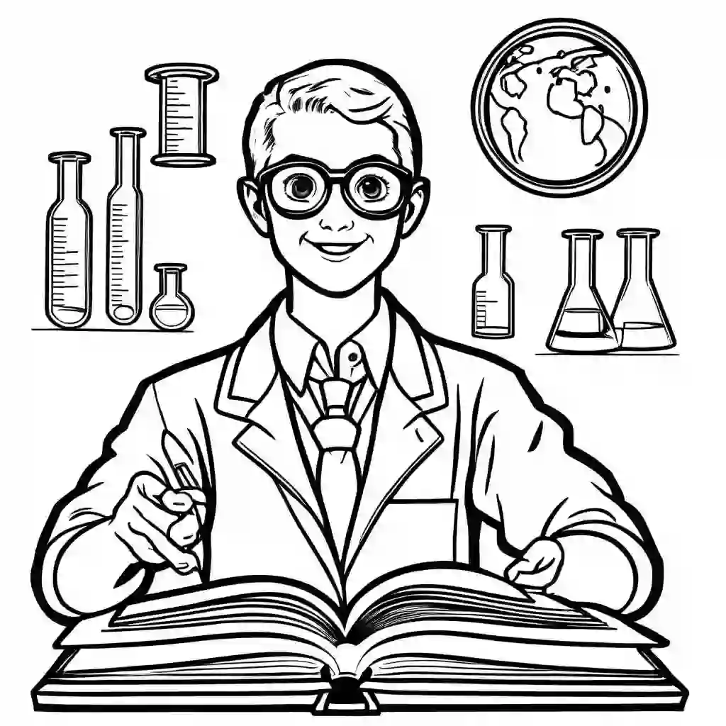 Science Models coloring pages